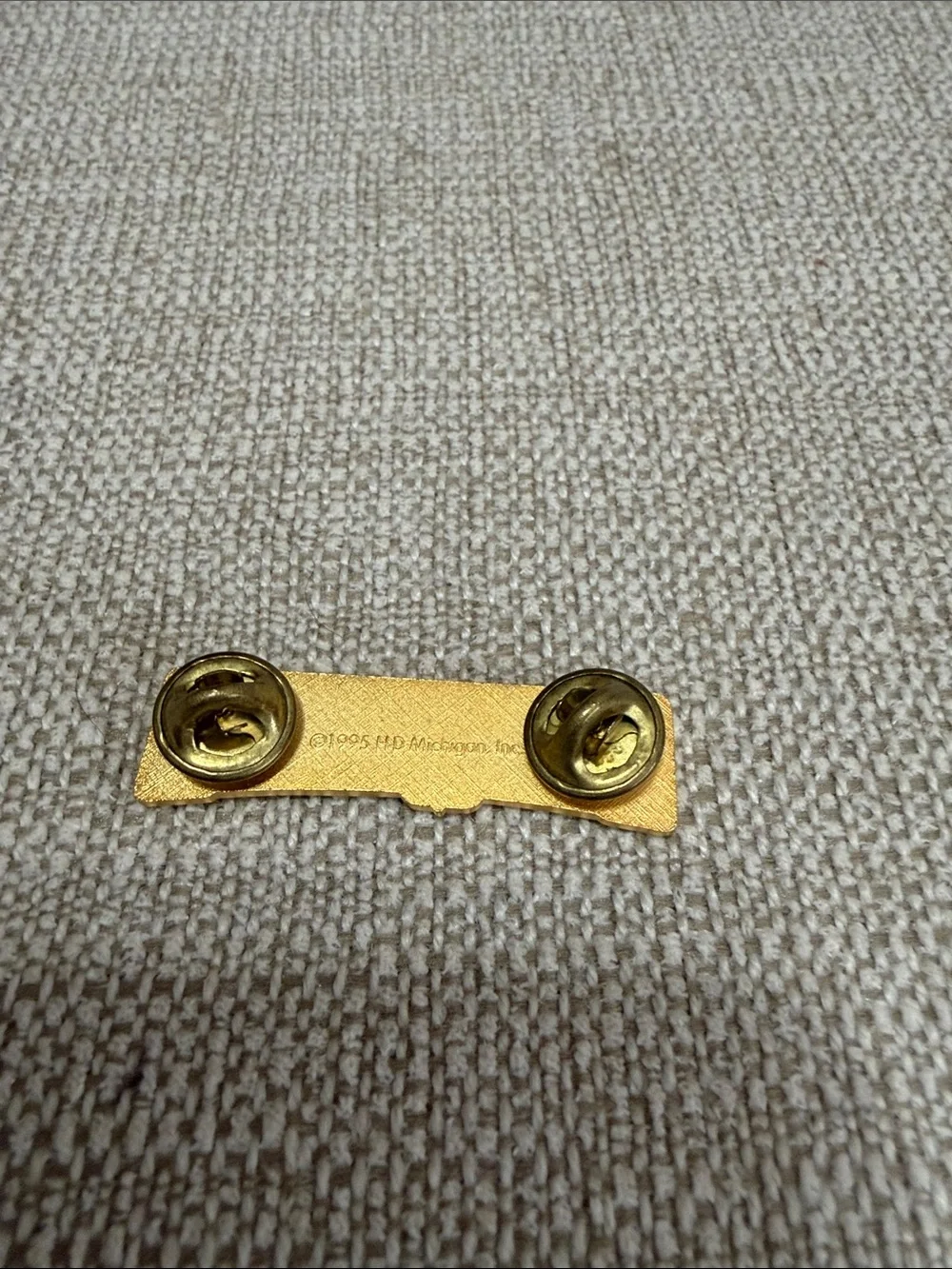 Harley-Davidson Gold and Black Logo Pin with Red Accent